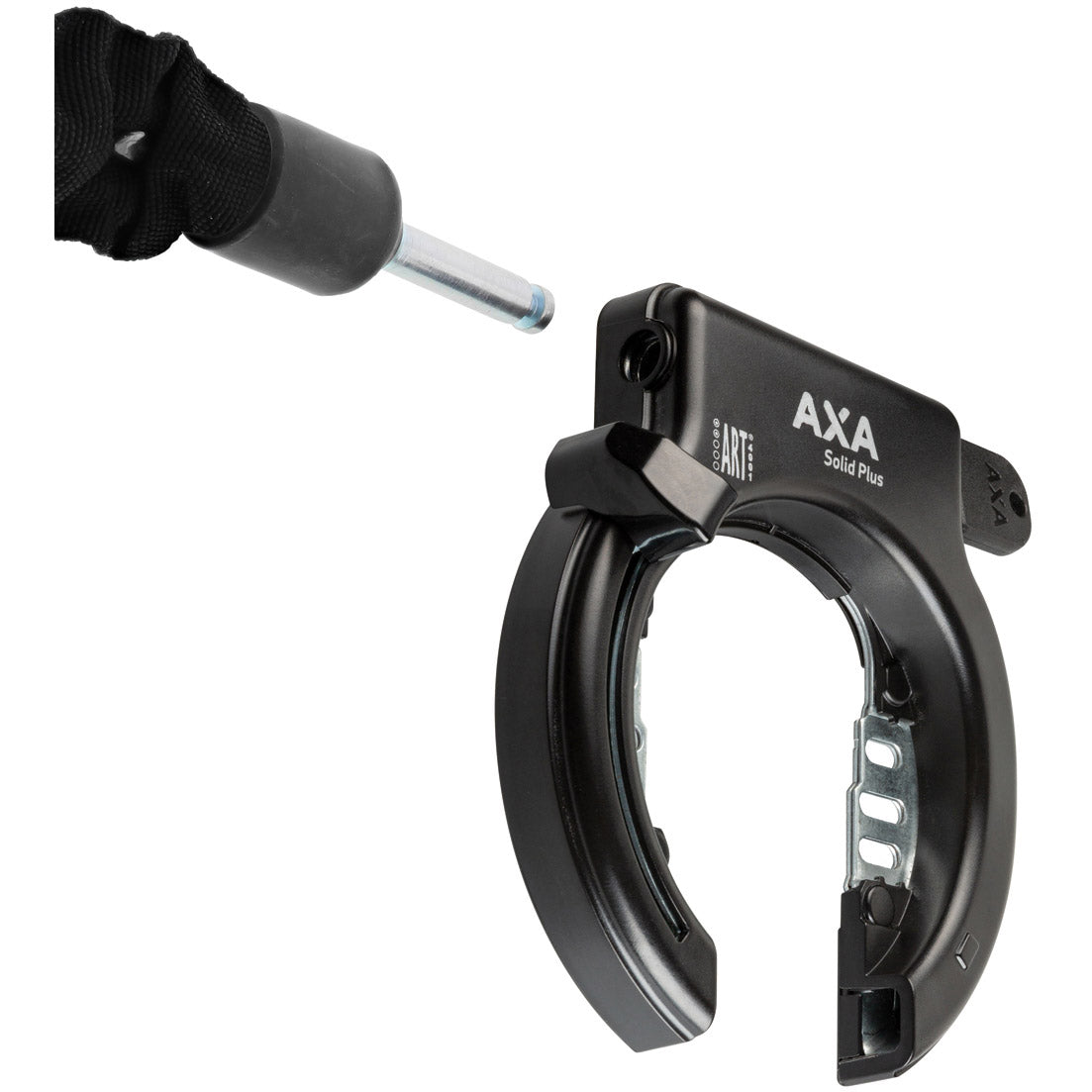 AXA RINGSLOT SOLID PLUS - avec le montage Fender - noir (sur carte)