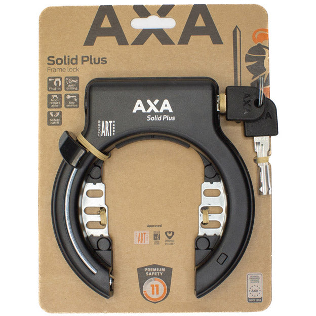 AXA RINGSLOT SOLID PLUS - avec le montage Fender - noir (sur carte)