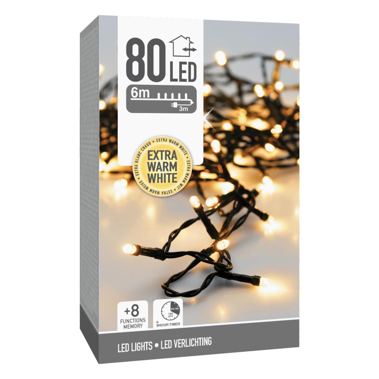 Lumières de Noël 80 LED blanc très chaud