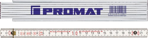 Règle pliante Promat tecwerk | longueur 2 m | mm cm par exemple iii | bois de hêtre blanc - 4000853076
