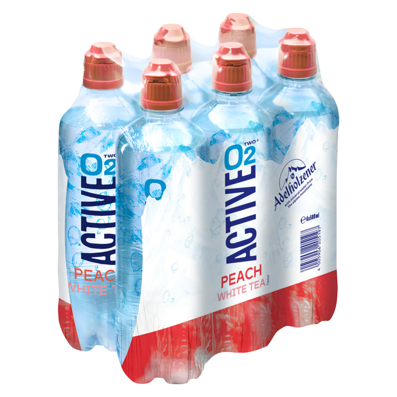 Bouchon de thé blanc pêche Active O2 (6x 50cl)