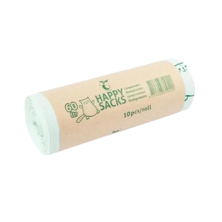 Sac poubelle bio happy sacks 60x80cm t30 60 litres (24x10 pièces)