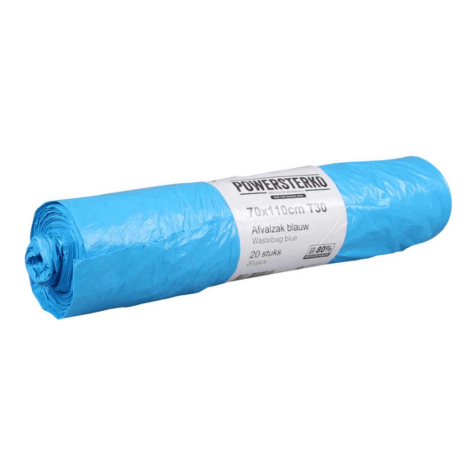 Powersterko sac poubelle bleu 90x110cm t25 (300 sacs)