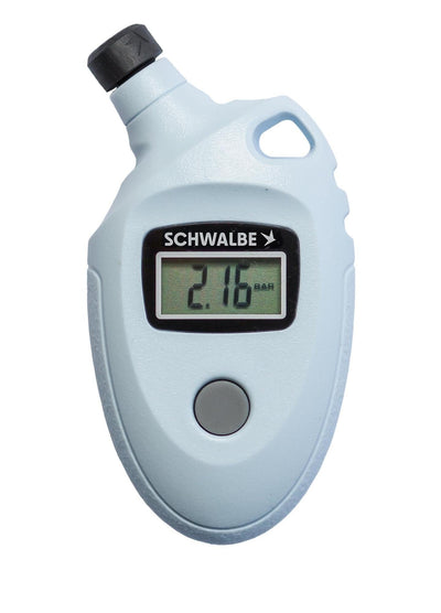 Schwalbe, manomètre airmax pro, weee-reg.no. de95299600, bleu clair, avec adaptateur pour ventilation à clic, (rép. n° 6010.02)