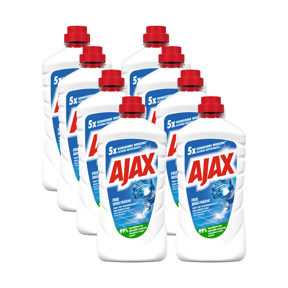 Ajax nettoyant tout usage frais (8x 1 litre)