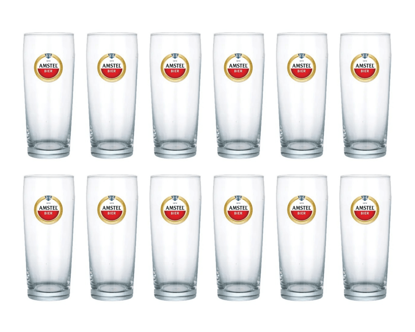 Verres à bière Amstel empilables (12x 22cl)