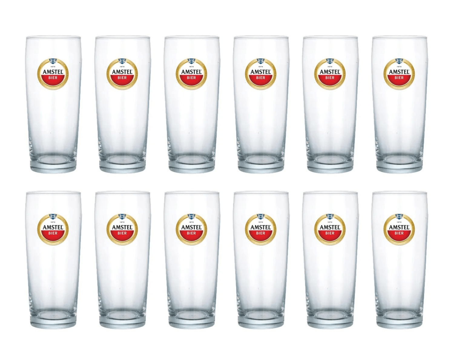 Verres à bière Amstel empilables (12x 22cl)