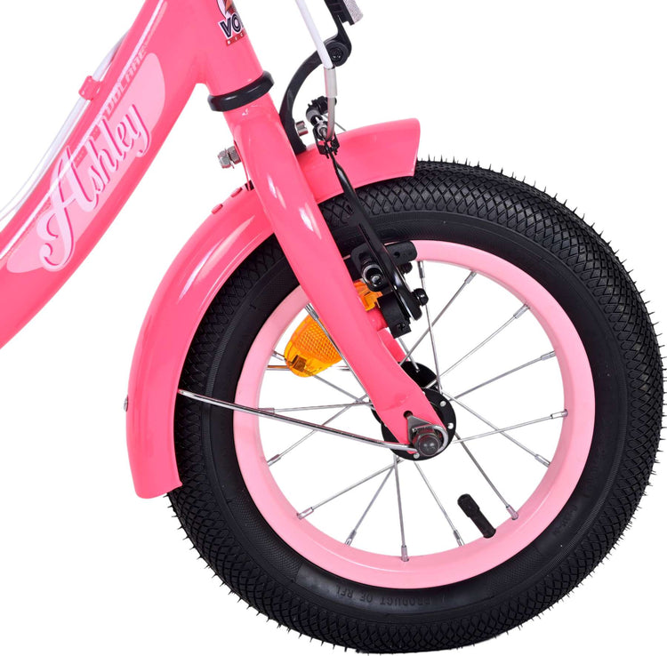 Volare Ashley Children's Bicycle - Girls - 12 pouces - Rose Red - deux freins à main