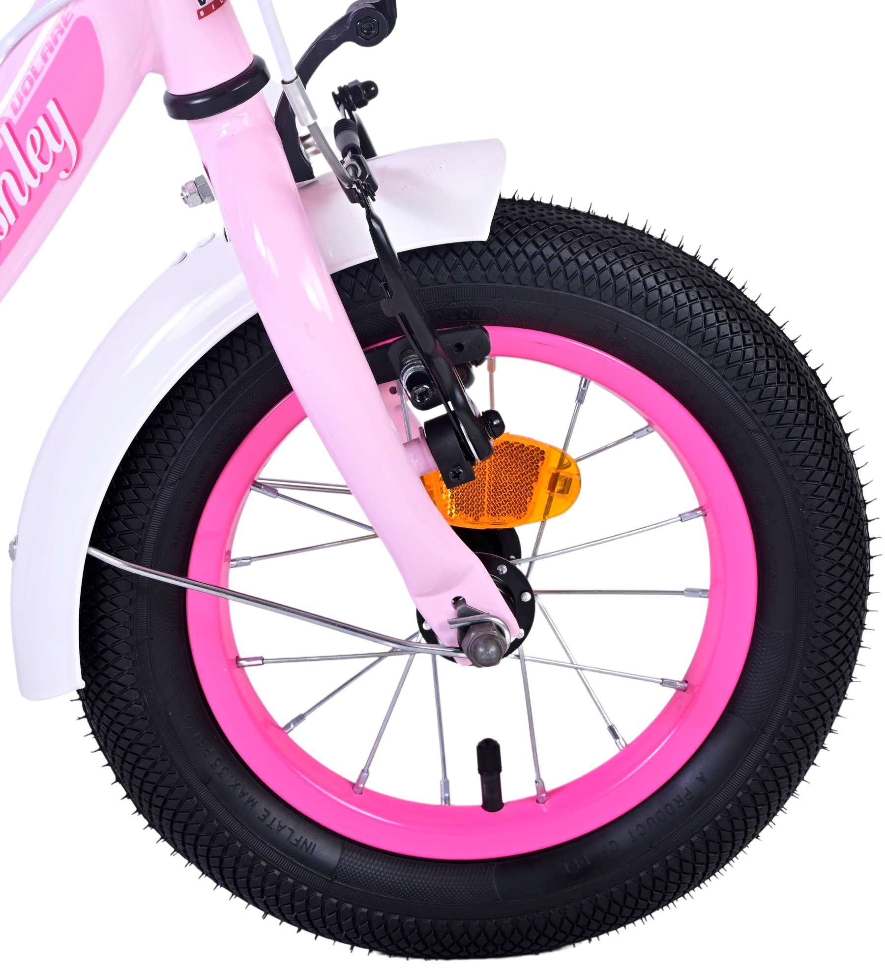 Volare Ashley Children's Bicycle - Girls - 12 pouces - Pink - deux freins à main