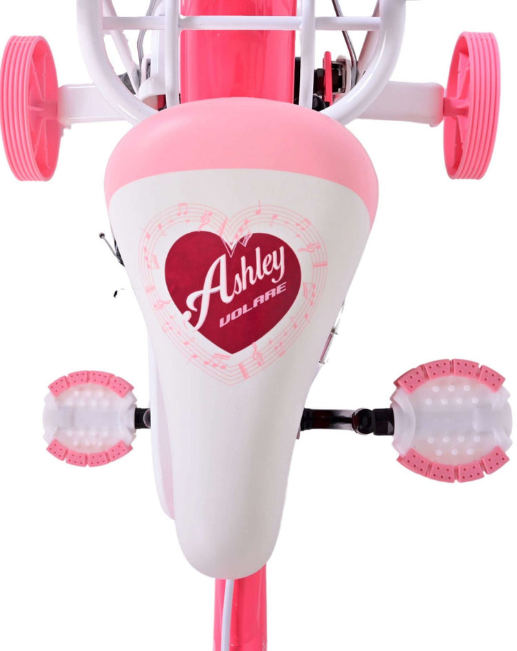 Volare Ashley Children's Bicycle - Girls - 12 pouces - Rose Red - deux freins à main