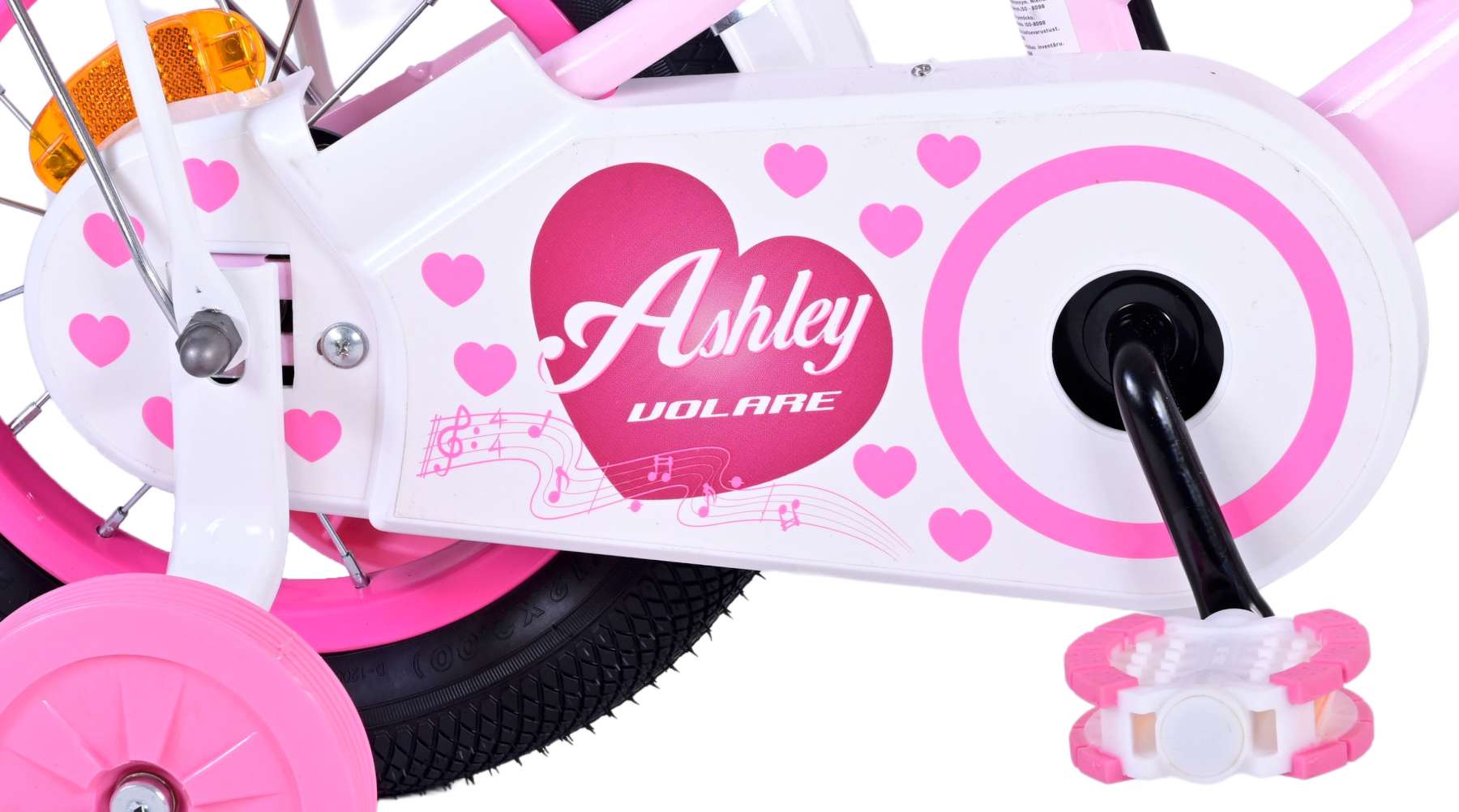 Volare Ashley Children's Bicycle - Girls - 12 pouces - rose