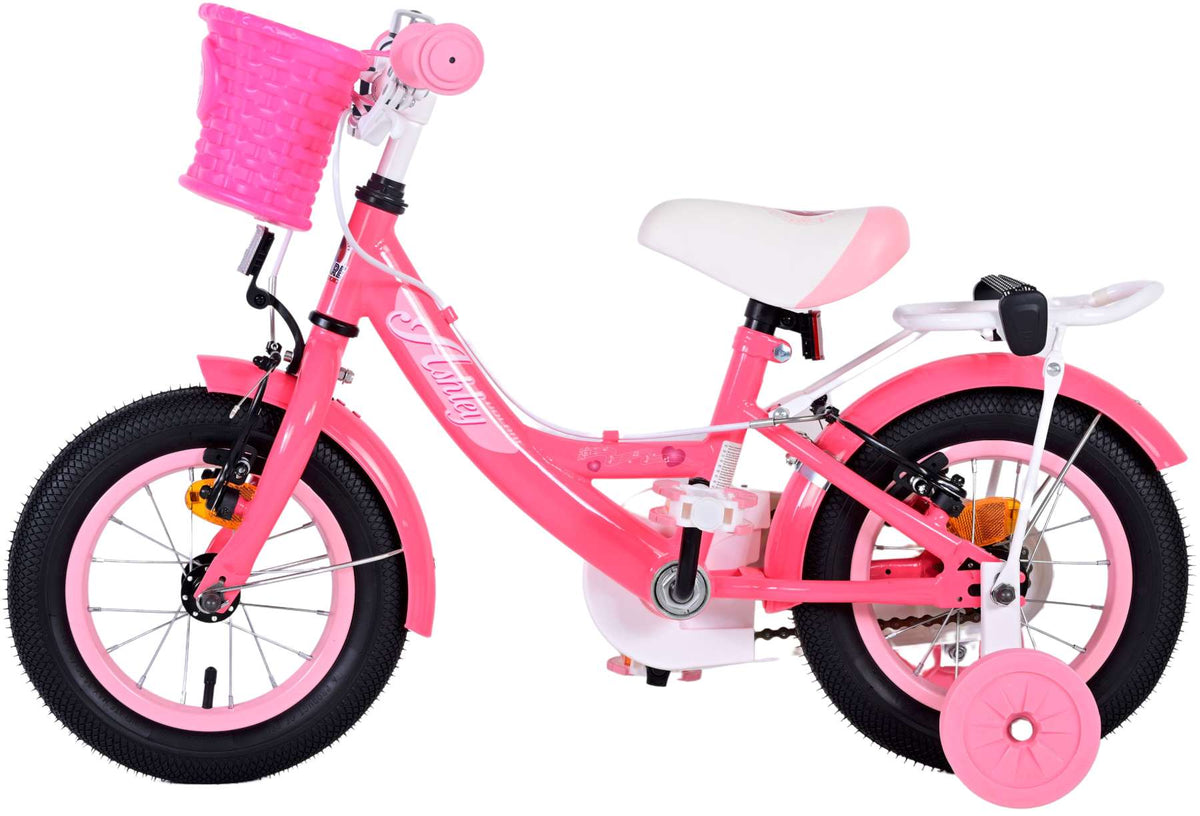 Volare Ashley Children's Bicycle - Girls - 12 pouces - Rose Red - deux freins à main