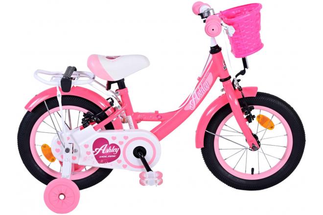 Volare Ashley Children's Bicycle - Girls - 14 pouces - Rose Red - deux freins à main