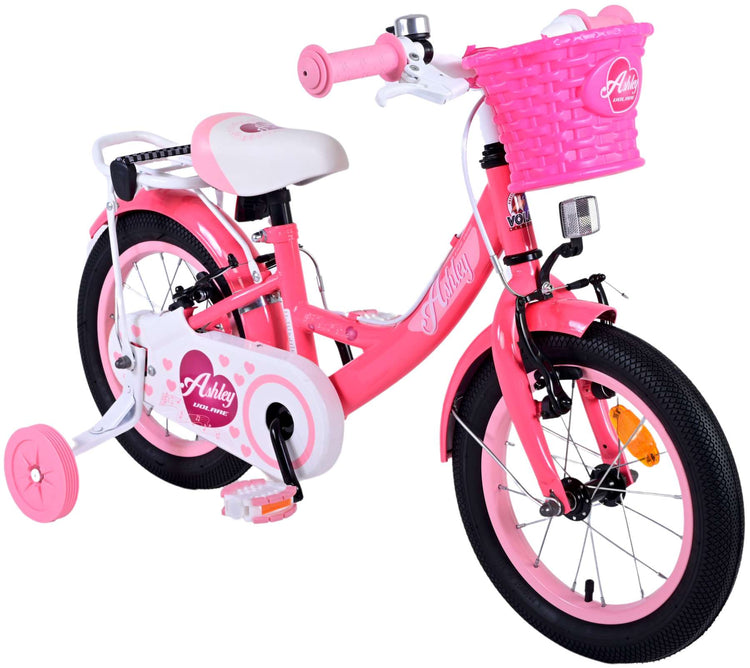 Volare Ashley Children's Bicycle - Girls - 14 pouces - Rose Red - deux freins à main