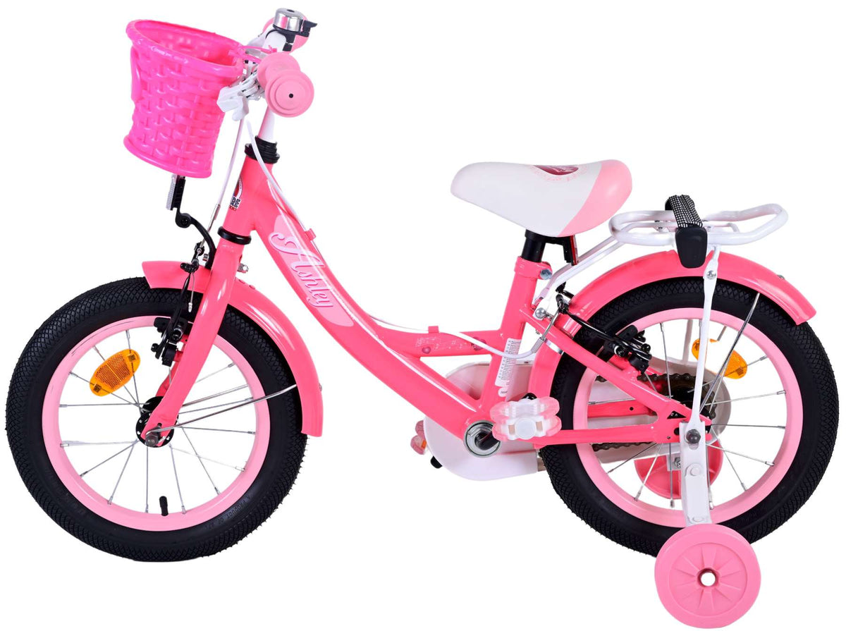 Volare Ashley Children's Bicycle - Girls - 14 pouces - Rose Red - deux freins à main