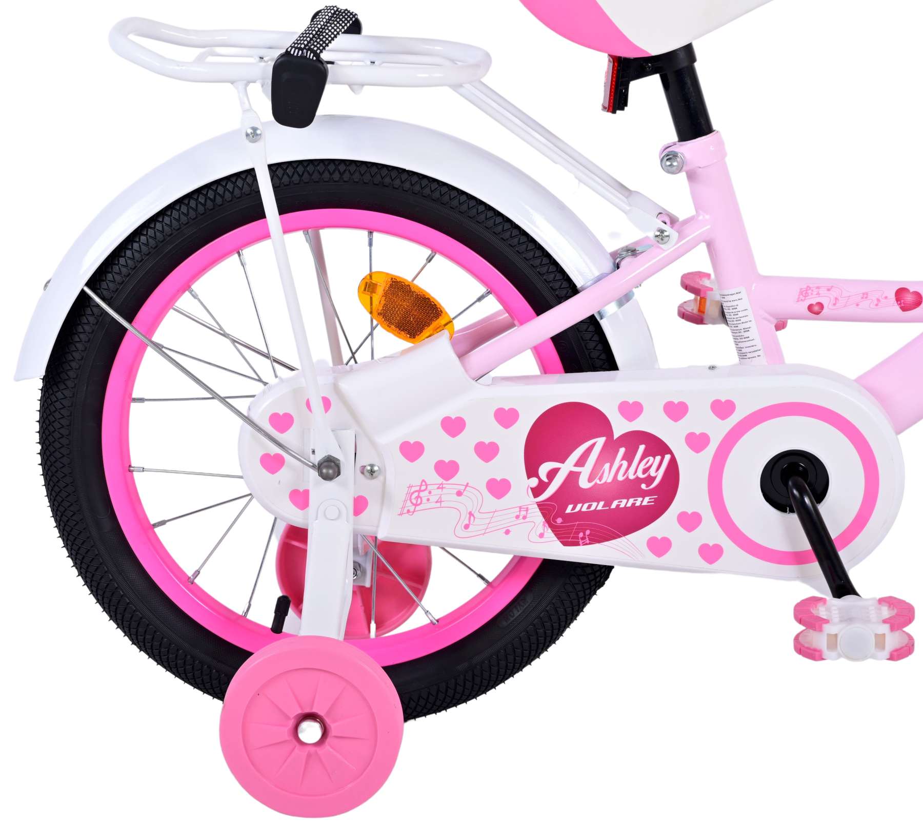 Volare Ashley Children's Bicycle - Girls - 16 pouces - rose