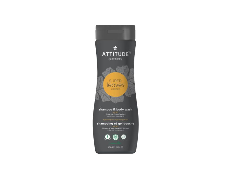 Gel de douche de shampooing attitude 2 en 1 sports