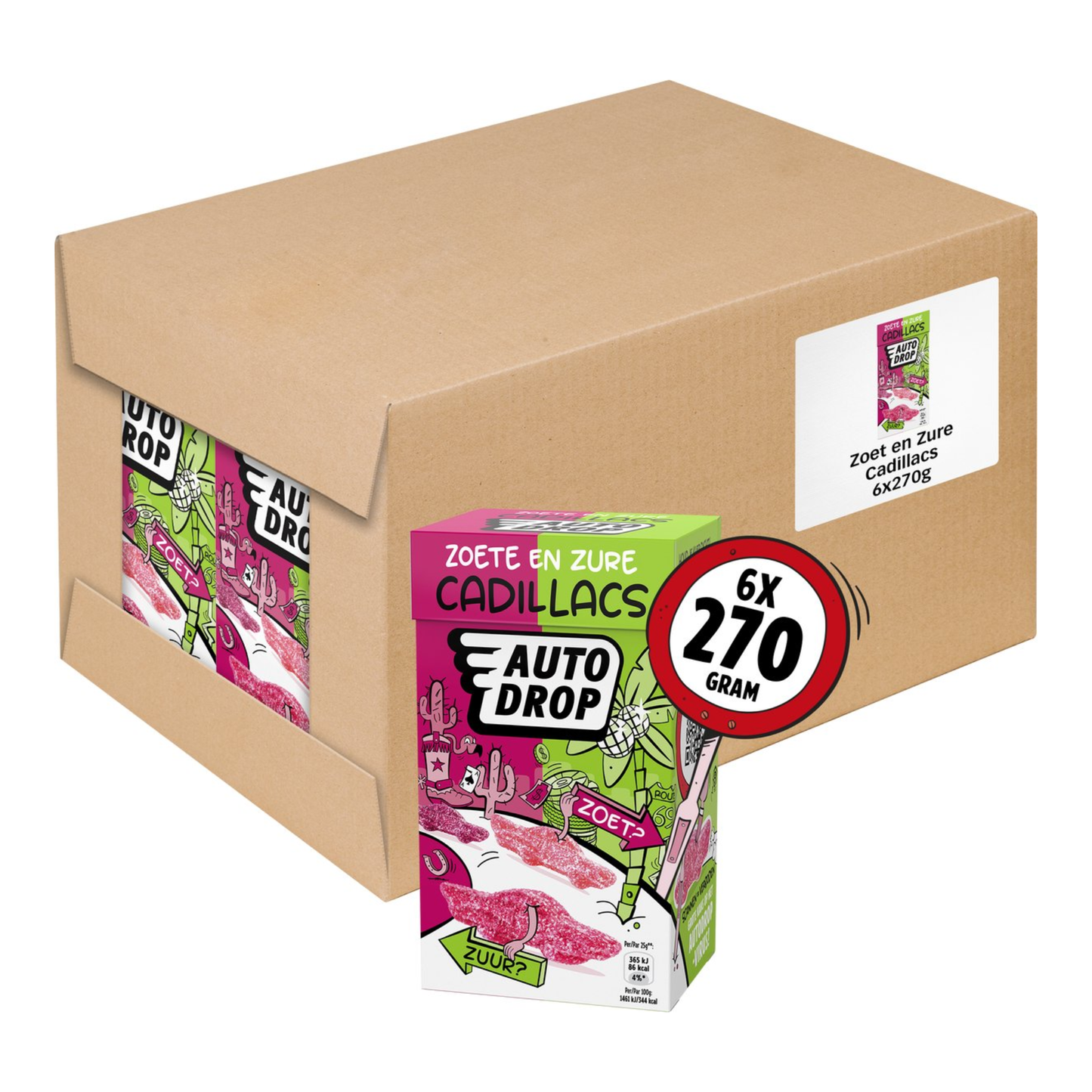 Boîte de mélange Autodrop Cadillacs aigre-doux (6x 270gr)