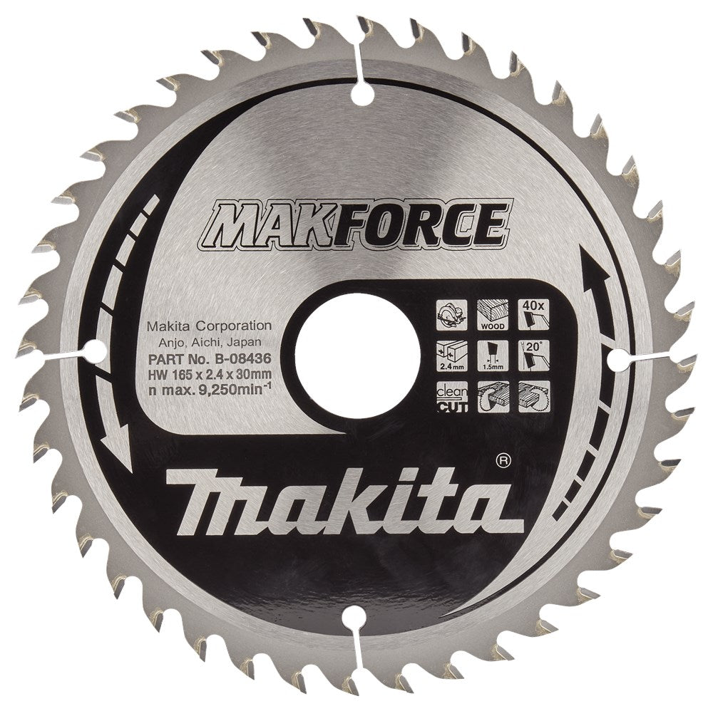 Accessoires Makita bois de scie 165x30x40t 20g - b-08436 - b-08436