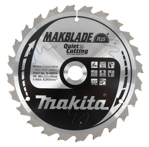 Accessoires Makita lame de scie quiet clean 216x30x2.8 80t 5g - b-08791