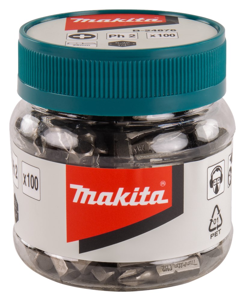 Makita accessoires embout à vis ph2x25mm pot 100pcs - b-24876