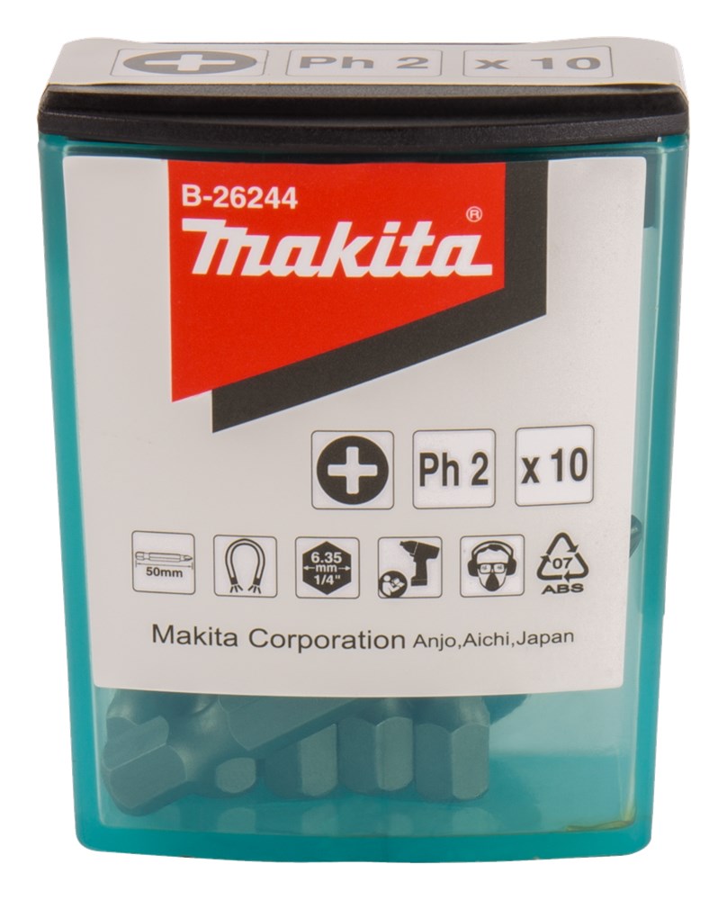 Makita accessoires embout à vis ph2x50mm 10 pièces - b-26244