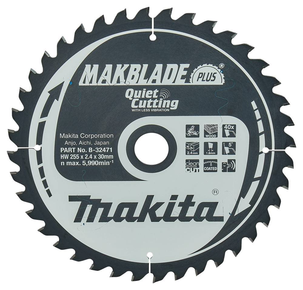 Lame de scie Makita q c 255x30x2,4 40t 5g - b-32471