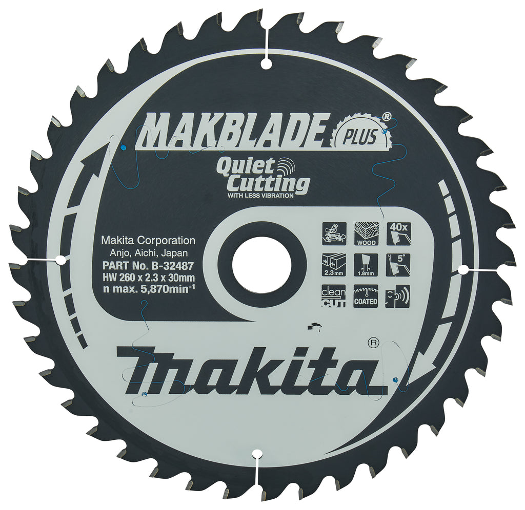 Accessoires Makita lame de scie à tronçonner | bois | 260x30x40t 5g - b-32487
