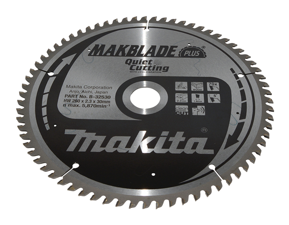 Lame de scie Makita q c 260x30x2,3 70t 5g - b-32530