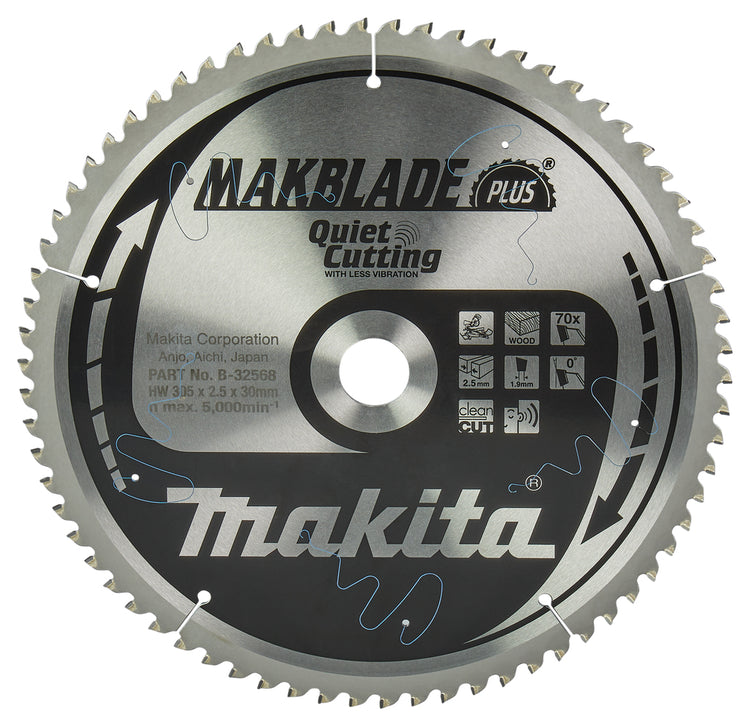 Makita accessoires lame de scie à tronçonner bois q c 305x30x2.5 70t 0g - b-32568