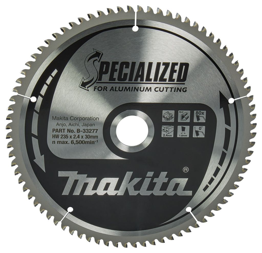 Accessoires Makita lame de scie circulaire | aluminium | 235x30x2.4 80t 0g - b-33277