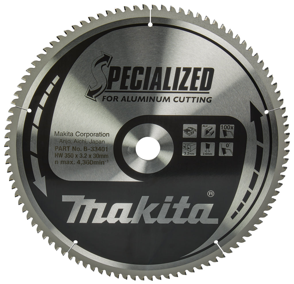 Accessoires Makita lame de scie à table | aluminium | 350x3,2 108t - b-33401