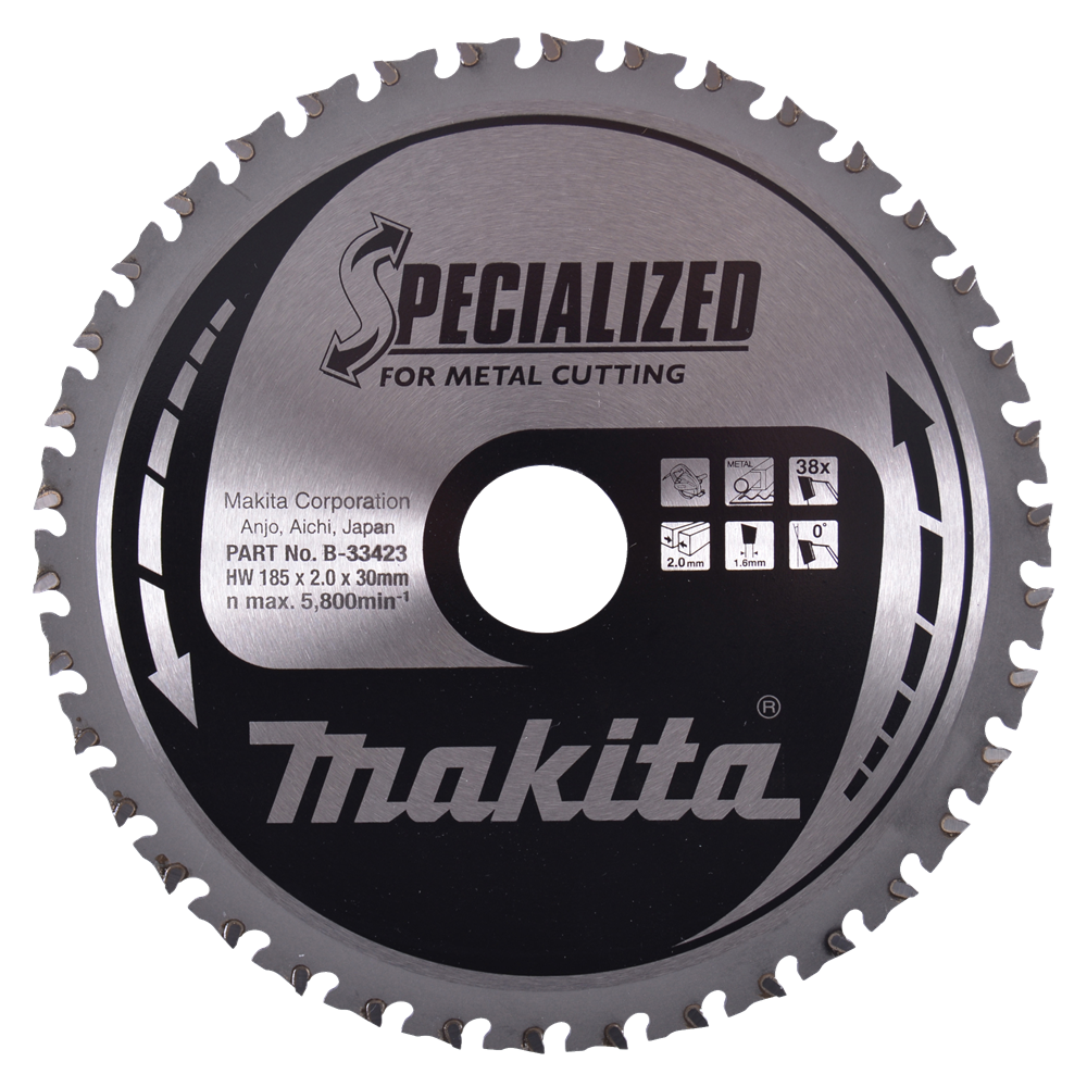 Lame de scie Makita avec. 185x30x2.0 38t 0g - b-33423