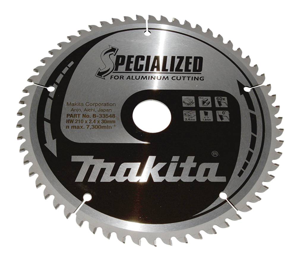 Lame de scie Makita | aluminium | 210x30x2,4 | 60 tonnes | 0 degrés - b-33548
