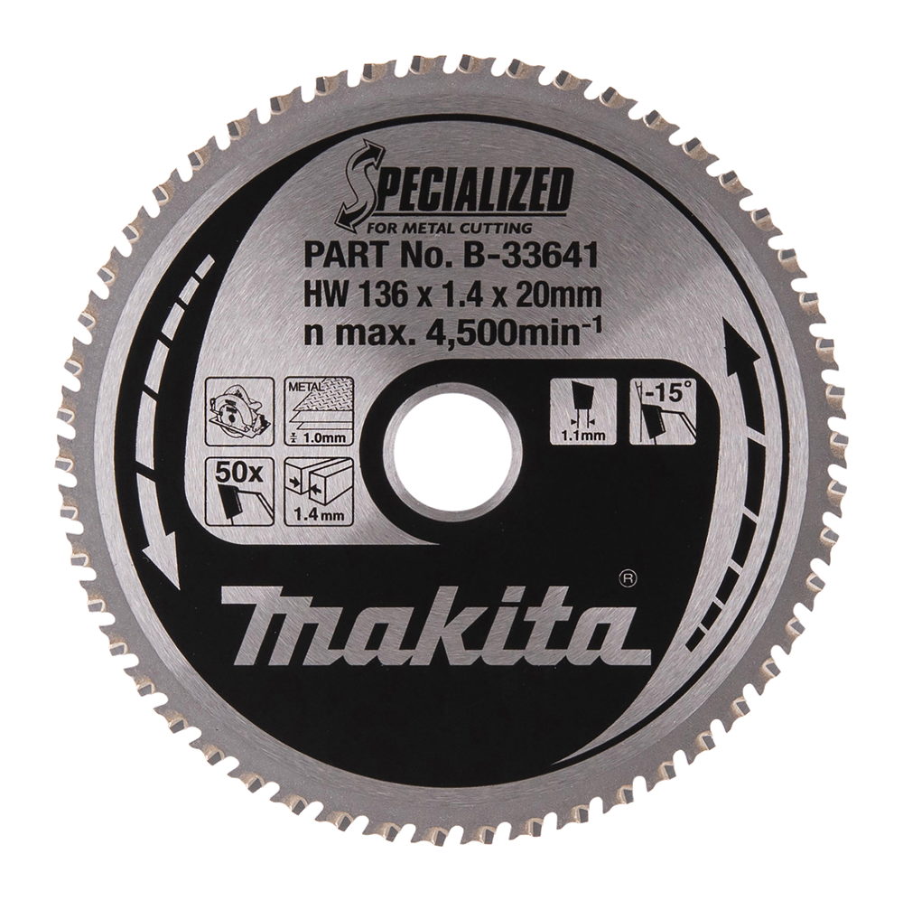 Lame de scie Makita avec. 136x20x1,4 50t -15g - b-33641
