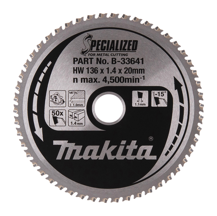 Lame de scie Makita avec. 136x20x1,4 50t -15g - b-33641