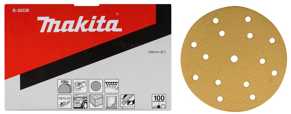 Makita accessoires disque de ponçage jaune diamètre 150mm grain 1000