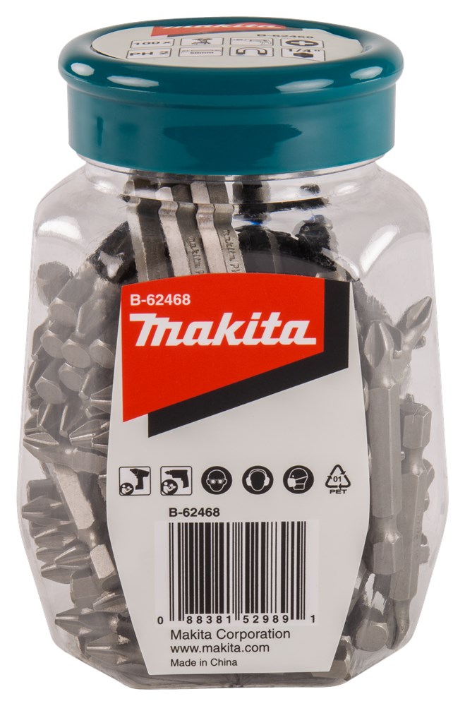 Makita accessoires embout à vis ph2x50mm pot 100pcs - b-62468