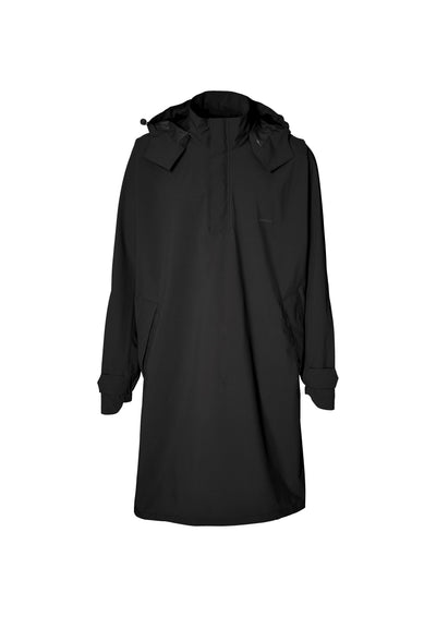 Basil poncho mosse unisexe noir de jais m l