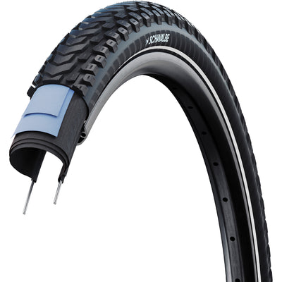 Schwalbe marathon mondial pro - pliable - addix - v-guard - 27,5x2,40 - noir + reflex