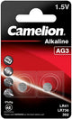 Camelion Battery LR41 LR7366 392 AG3 Carte A 2 pièces