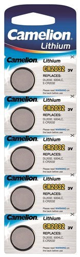 Camelion Button Cell Beat Batter 3V CR2032 Card A 5 pièces