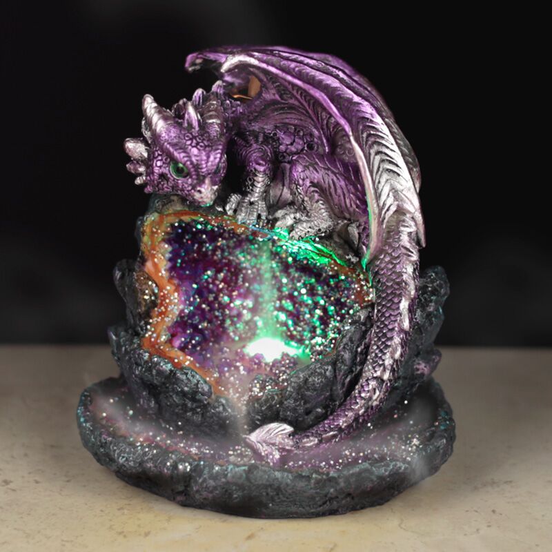 Crystal Cave Purple Dragon LED Flow Encensder