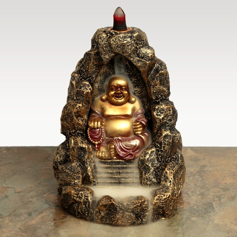 Portez en encens de reflux de bouddha souriant chinois