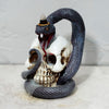 Porte-encens de reflux de serpent et de crâne