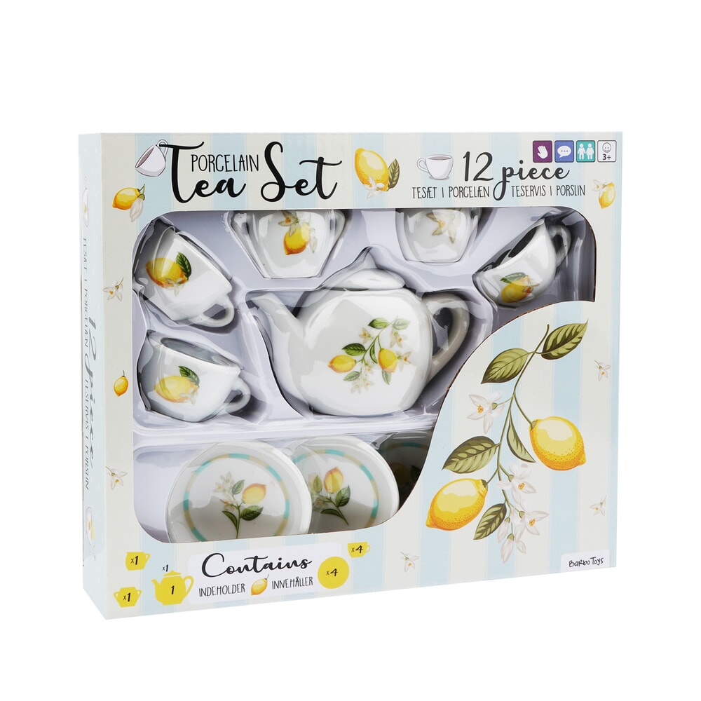 Barbo jouets citron - ensemble en porcelaine 12 pièces (5206)
