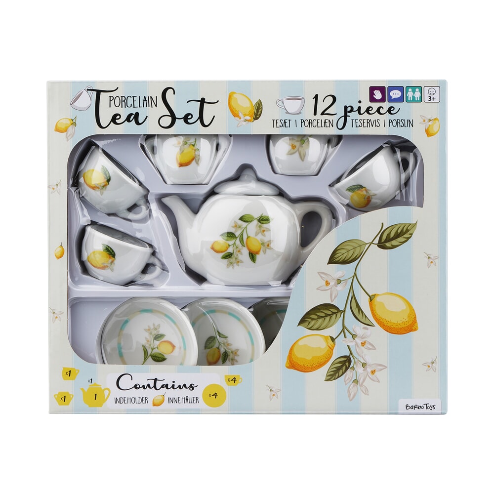 Barbo jouets citron - ensemble en porcelaine 12 pièces (5206)