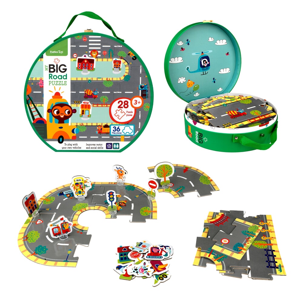 Barbo toys valise puzzle grandes routes - créez vos propres routes (5846)