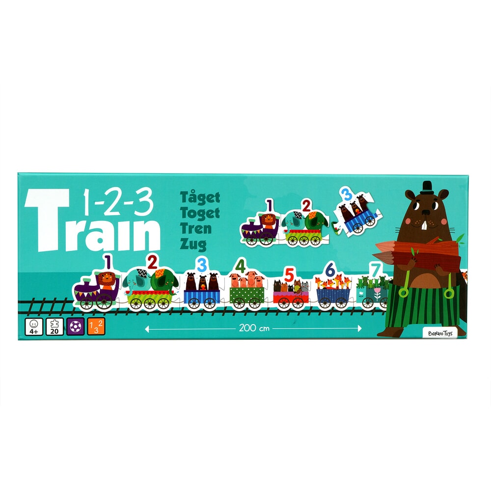 Barbo jouets train puzzle animal -123 barbotoys (5870)