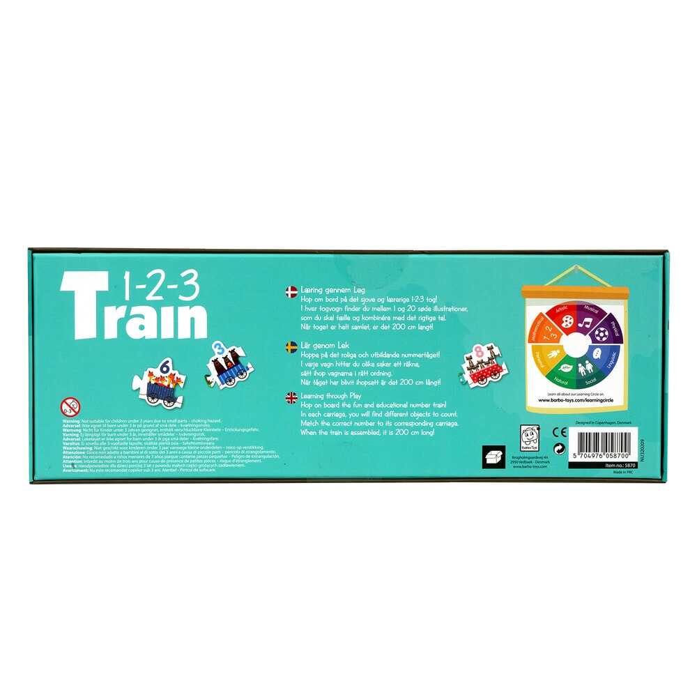 Barbo jouets train puzzle animal -123 barbotoys (5870)